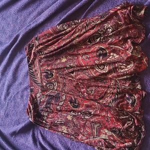 Paisley print midi skirt